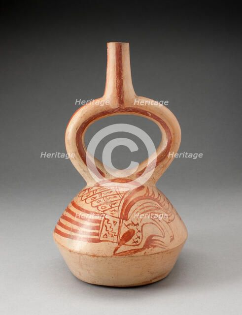 Stirrup Spout Vessel with Fineline Bird Motifs, 100 B.C./A.D. 500. Creator: Unknown.
