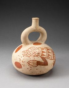 Stirrup Spout Vessel with Fineline Lizard Motifs, 100 B.C./A.D. 500. Creator: Unknown