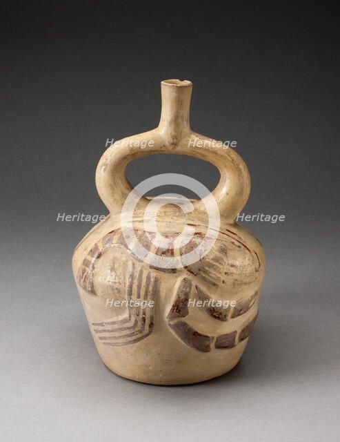 Stirrup Spout Vessel with Raised Lobster Motifs, 100 B.C./A.D. 500. Creator: Unknown.