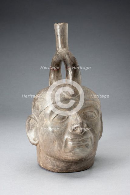 Stirrup Spout Portrait Vessel of a Ruler, 100 B.C./A.D. 500. Creator: Unknown.