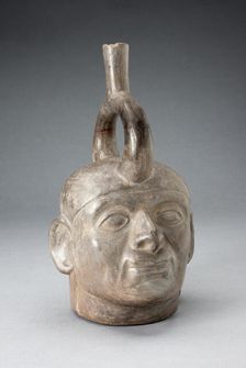 Stirrup Spout Portrait Vessel of a Ruler, 100 B.C./A.D. 500. Creator: Unknown