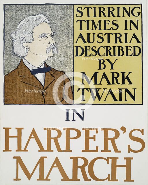 Stirring Times in Austria Described by Mark Twain in Harper's March, c1898. Creator: Edward Penfield.