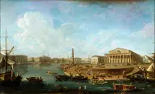Stock Exchange and Admiralty as seen from the Peter and Paul Fortress St Petersburg, 1810. Artist: Fyodor Yakovlevich Alexeev
