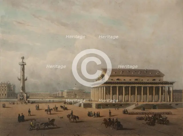 Stock exchange in Saint Petersburg, End 1840s. Creator: Bichebois, Louis-Pierre-Alphonse (1801-1850).