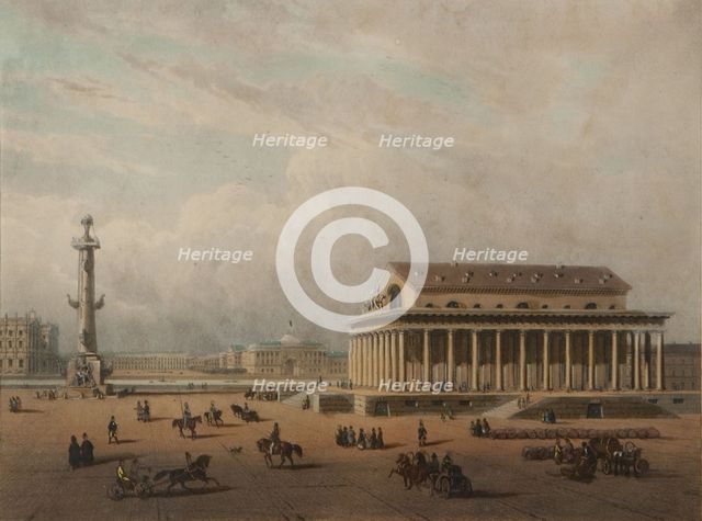 Stock exchange in Saint Petersburg, End 1840s. Creator: Bichebois, Louis-Pierre-Alphonse (1801-1850).