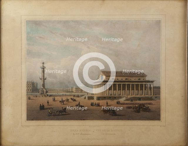 Stock exchange in Saint Petersburg, End 1840s. Creator: Bichebois, Louis-Pierre-Alphonse (1801-1850).