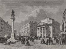 Stock Exchange Square, Trieste, Italy. 1879. Creator: Pierre Eugene Grandsire