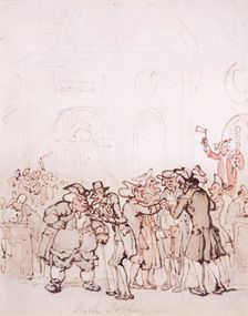 Stock Jobbers late 18th-early 19th century. Creator: Thomas Rowlandson