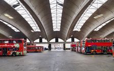 Stockwell Bus Garage, Binfield Road, Stockwell, Lambeth, London, 2010. Artist: James O Davies