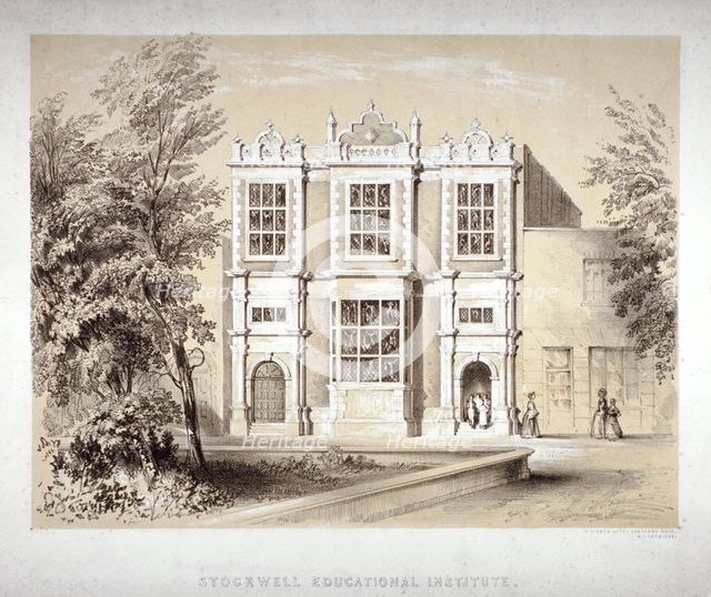 Stockwell Educational Institute, Stockwell, Lambeth, London, c1860. Artist: William Dickes