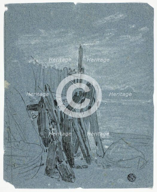 Stockade Near Shore, n.d. Creators: John Varley I, William Turner.