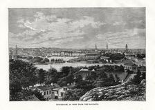 Stockholm, as seen from the Saltsjon Sweden, 1879. Artist: Laplante
