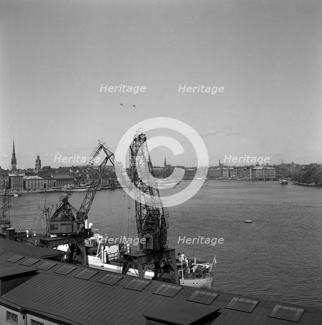 Stockholm harbour, Sweden, 1950. Creator: Torkel Lindeberg.