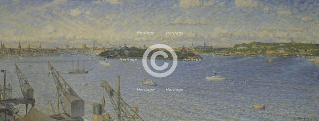 Stockholm Ström from Fjällgatan, 1925. Creator: Nils Kreuger.