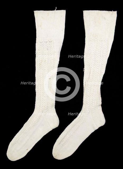 Stockings, American, 1825-40. Creator: Unknown.
