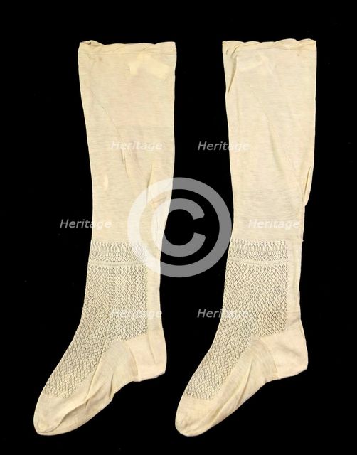 Stockings, American, 1850-60. Creator: Unknown.