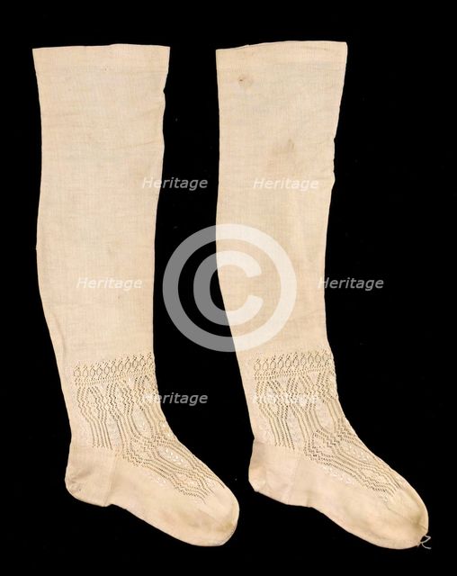 Stockings, American, 1860-70. Creator: Unknown.