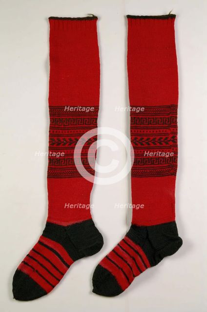 Stockings, American, 1878. Creator: Unknown.