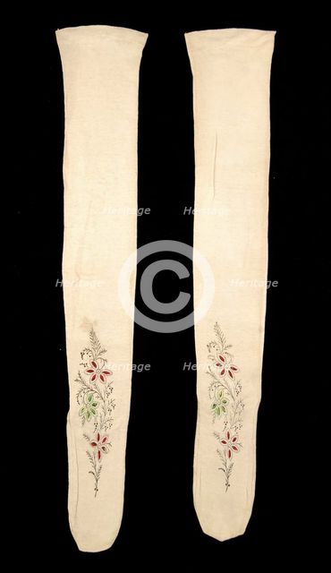Stockings, American, ca. 1860. Creator: Unknown.