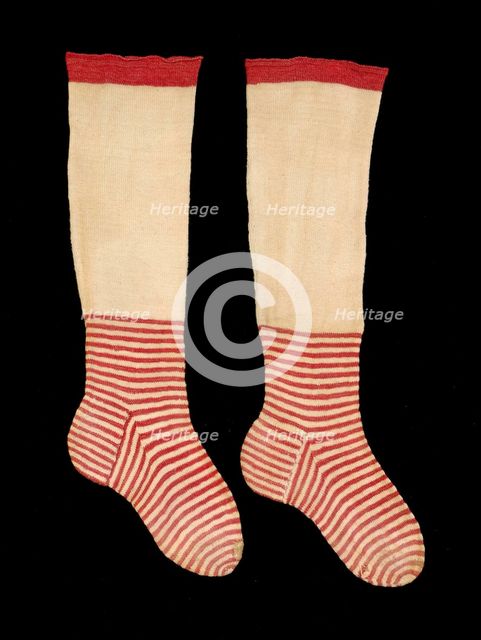 Stockings, American, ca. 1860. Creator: Unknown.