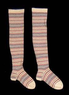 Stockings, American, third quarter 19th century. Creator: Unknown