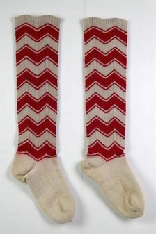 Stockings, American, third quarter 19th century. Creator: Unknown