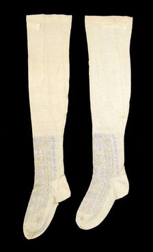 Stockings, British, ca. 1860. Creator: Unknown
