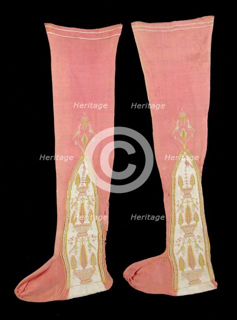 Stockings, British, first quarter 19th century. Creator: Unknown.