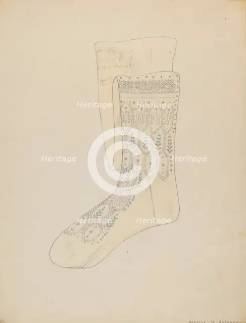 Stockings, c. 1936. Creator: Dorothy M. Gerhard.