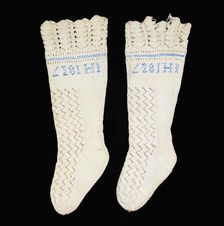 Stockings, German, 1837. Creator: Unknown