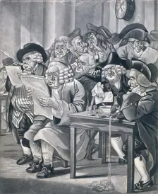 Stockjobbers at the Stock Exchange, Bartholomew Lane, London, c1795. Artist: Anon