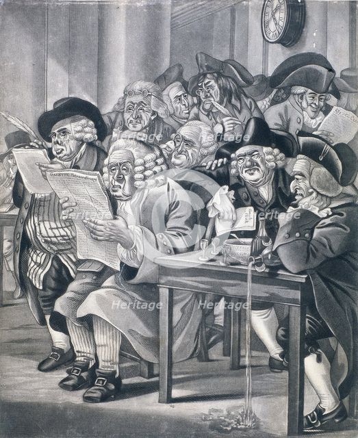 Stockjobbers at the Stock Exchange, Bartholomew Lane, London, c1795. Artist: Anon