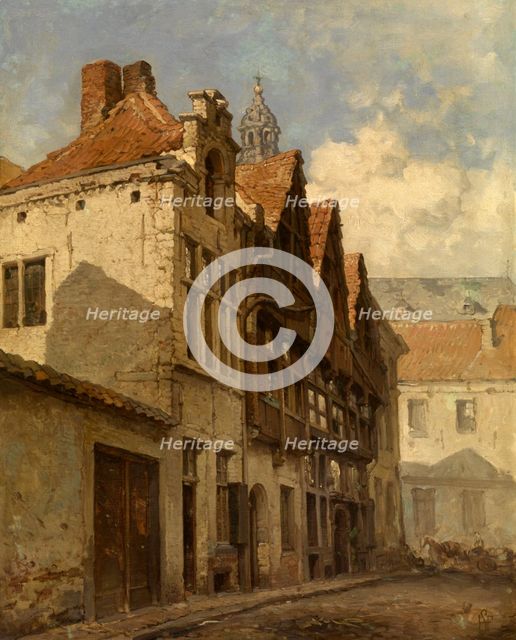 Stoelstraat and the Tower of the St Paul’s Church, c1870s. Creator: Hendrik Frans Schaefels.