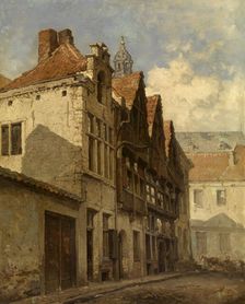 Stoelstraat and the Tower of the St Paul’s Church, c1870s. Creator: Hendrik Frans Schaefels