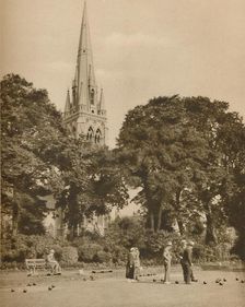 Stoke Newington in Summer-Time: The Bowling Green at Clissold Park c1935. Creator: Donald McLeish
