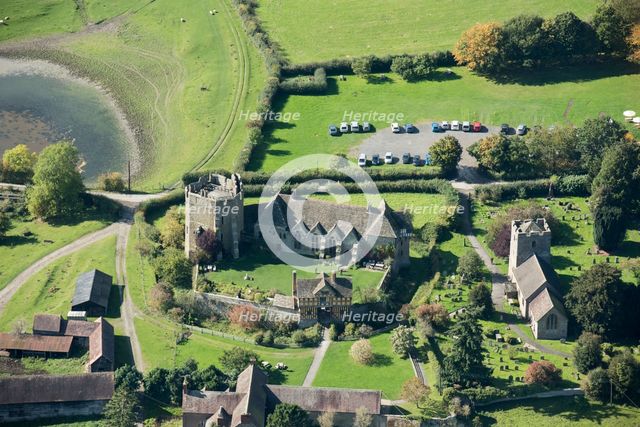 Stokesay Castle, 13th century fortified manor house with 17th century gatehouse, Shropshire, 2017. Creator: Damian Grady.