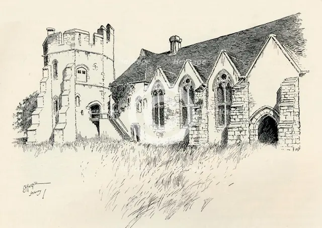 'Stokesay Castle', c1893, (1894). Artist: Charles George Harper.