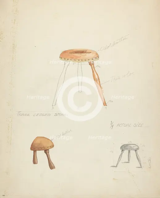 Stool, 1935/1942. Creator: Lawrence Foster.