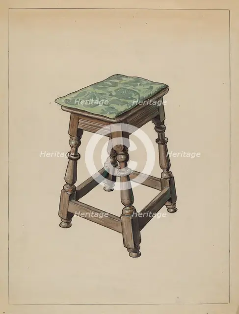 Stool, 1936. Creator: M. Rosenshield-von-Paulin.