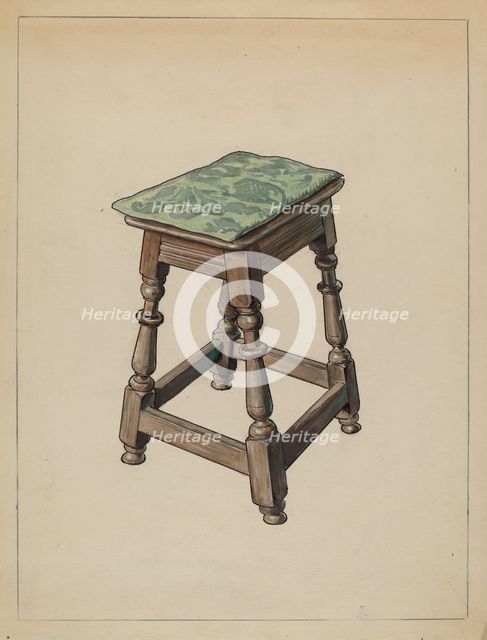 Stool, 1936. Creator: M. Rosenshield-von-Paulin.