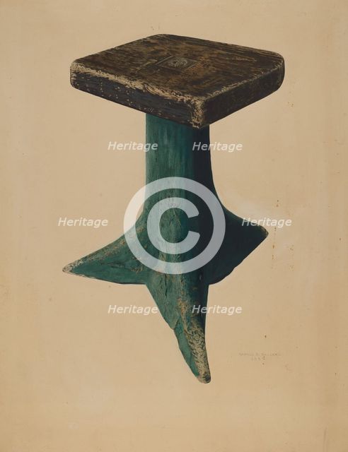 Stool, 1939. Creator: Harold Ballerd.