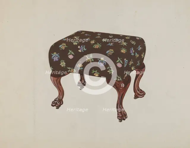 Stool, c. 1936. Creator: Florence Huston.