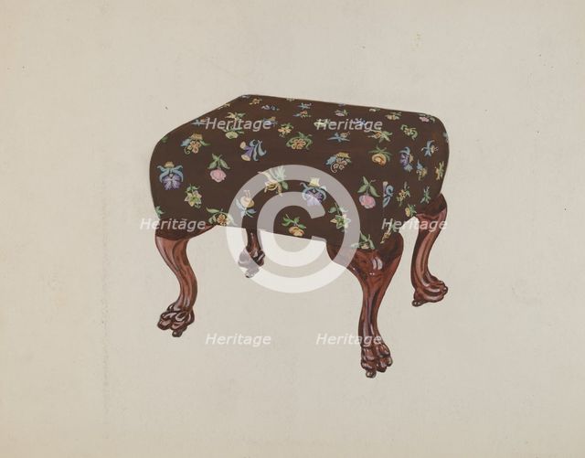 Stool, c. 1936. Creator: Florence Huston.