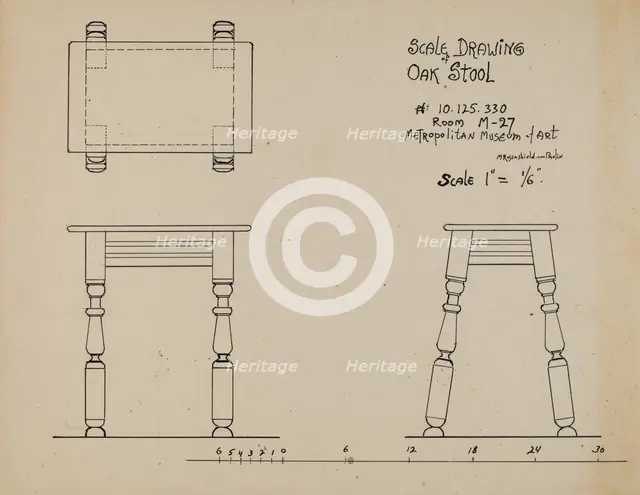 Stool, c. 1936. Creator: M. Rosenshield-von-Paulin.