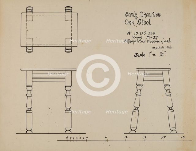 Stool, c. 1936. Creator: M. Rosenshield-von-Paulin.