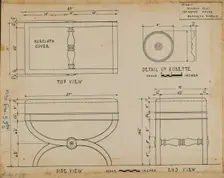 Stool, c. 1937. Creator: Frank Wenger