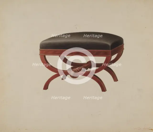Stool, c. 1937. Creator: Frank Wenger.
