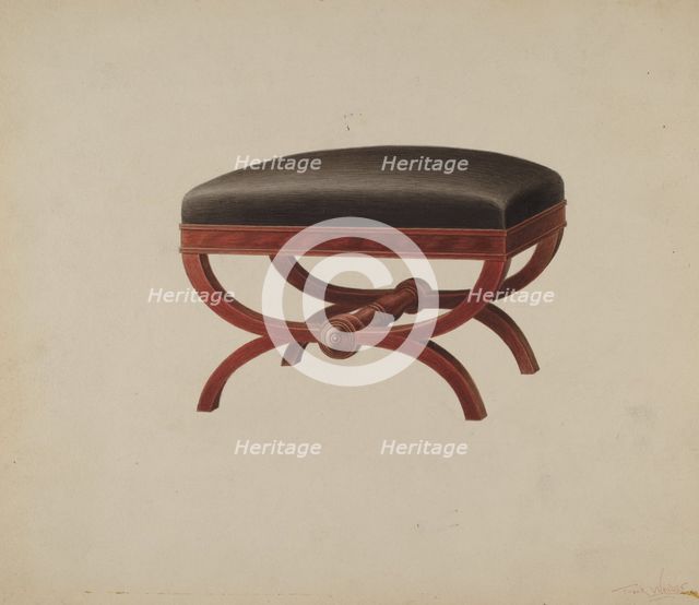 Stool, c. 1937. Creator: Frank Wenger.