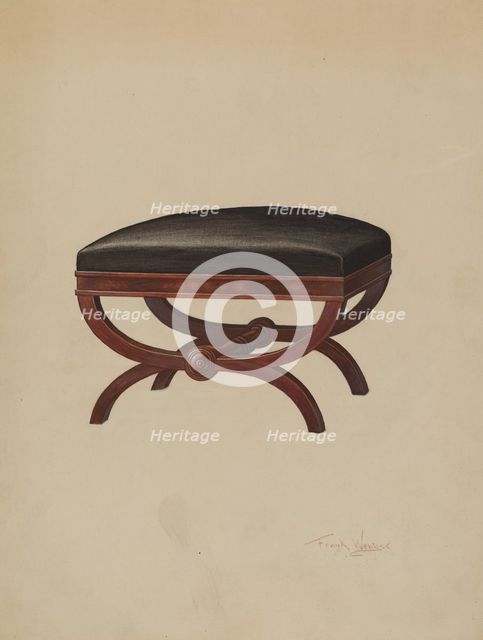 Stool, c. 1937. Creator: Frank Wenger.