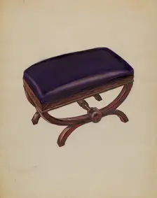 Stool-Living Room, 1935/1942. Creator: Carl Weiss